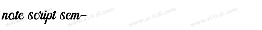note script sem字体转换 note script sem字体转换